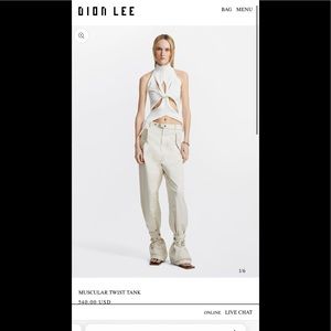 Dion Lee MUSCULAR TWIST TANK